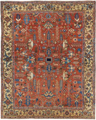 Gorgeous Heriz Camelhair Border